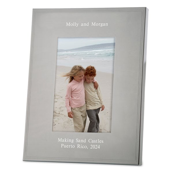 Engraved Kids Tremont Gunmetal 4x6 Picture Frame   - 43377