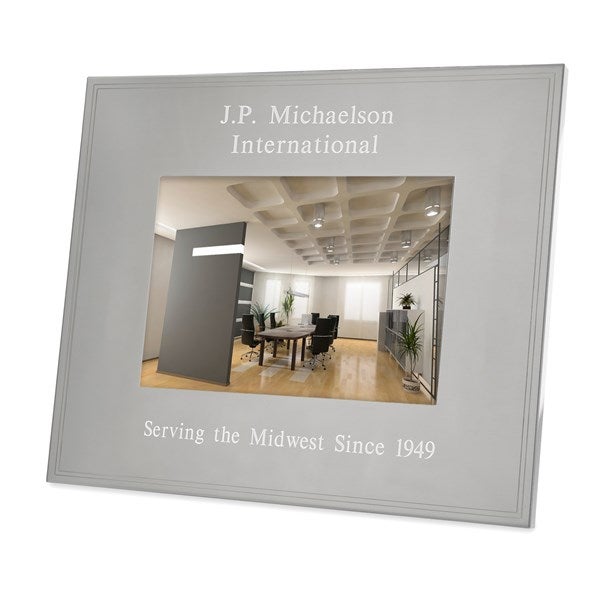 Engraved Office Tremont Gunmetal 4x6 Picture Frame   - 43381