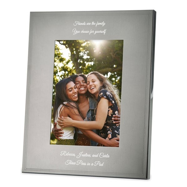 Engraved Friends Tremont Gunmetal 5x7 Picture Frame   - 43385