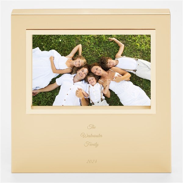 Engraved Family Gold Uptown 4x6 Picture Frame- Horizontal/Landscape