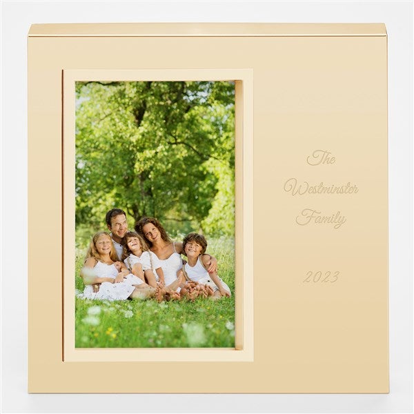Engraved Family Gold Uptown 4x6 Picture Frame  - 43389