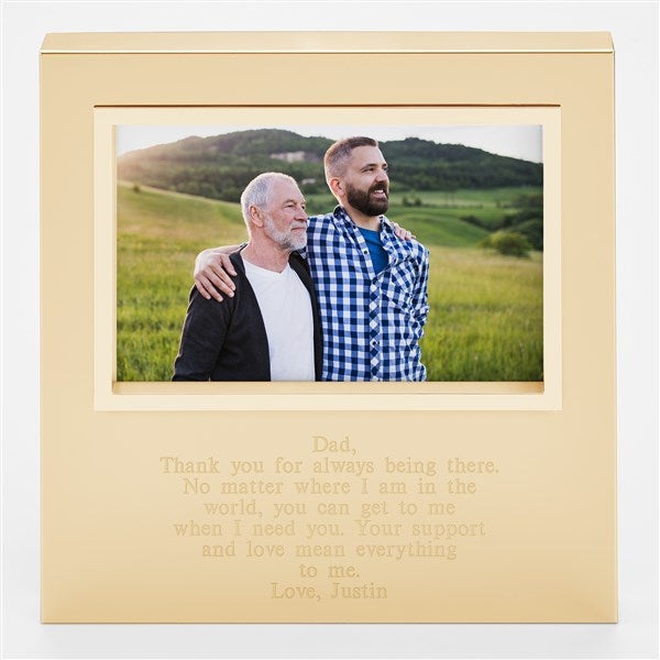 Engraved Dad's Gold Uptown 4x6 Picture Frame  - 43391