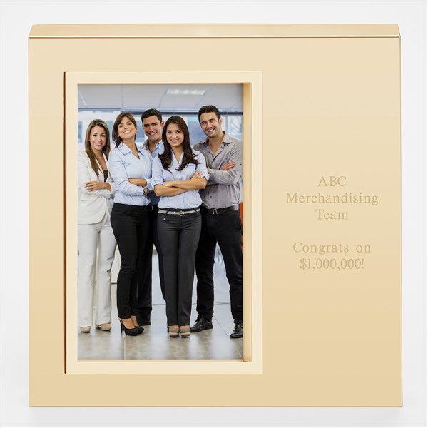 Engraved Office Gold Uptown 4x6 Picture Frame  - 43395