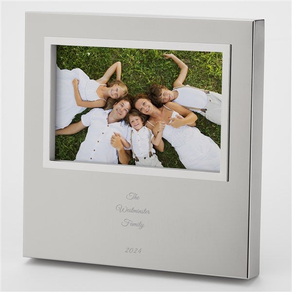 Engraved Family Silver Uptown 4x6 Picture Frame  - 43396