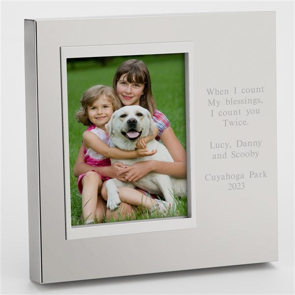 Engraved Religious Silver Uptown 4x6 Picture Frame  - 43399