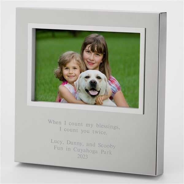 Engraved Religious Silver Uptown 4x6 Picture Frame  - 43399