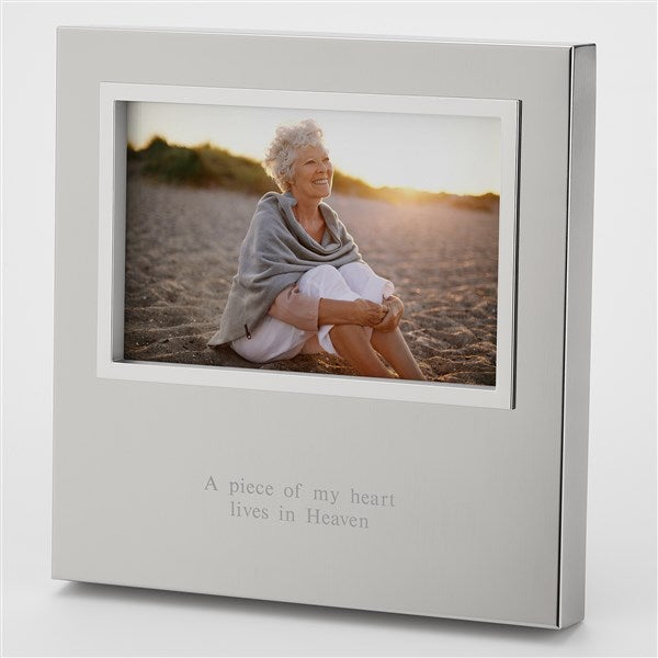 Engraved Memorial Silver Uptown 4x6 Picture Frame- Horizontal/Landscape