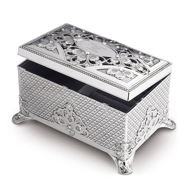 Engraved Wedding Anastasia Clover Music Box - 43405