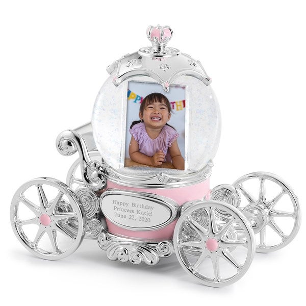 Engraved Princess Carriage Snow Globe  - 43419