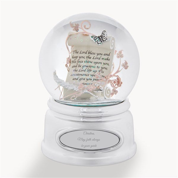 Engraved Prayer Scroll Snow Globe  - 43422