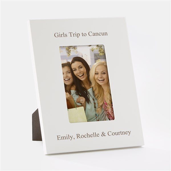 Engraved Friends Everyday White 4x6 Picture Frame - 43473