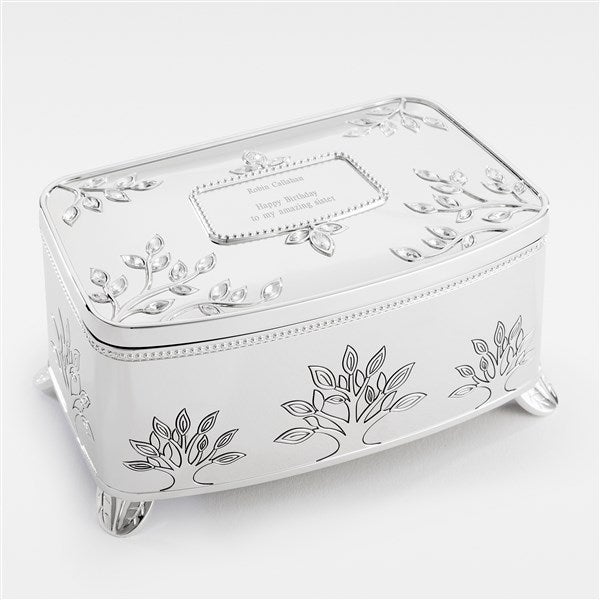 Engraved Trees and Vines Music Box - 43568