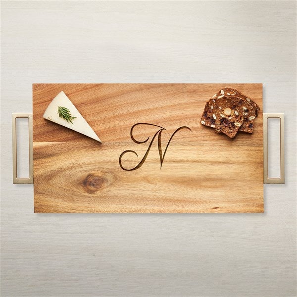 Personalized Acacia Wood Charcuterie Board - Rectangle - 43596D