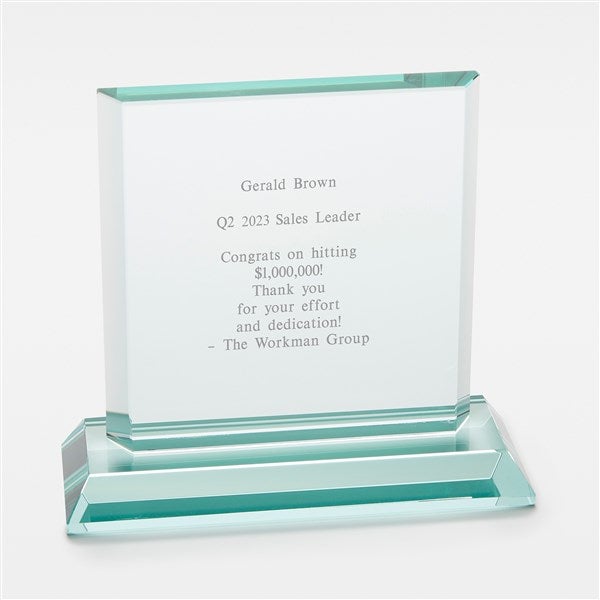 Engraved Jade Glass Team Award Medium    - 43736