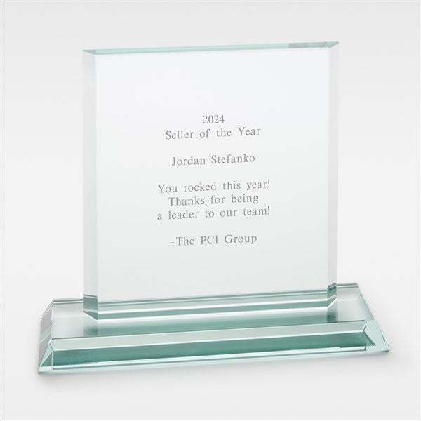 Engraved Jade Glass Recognition Award- Large - 43738