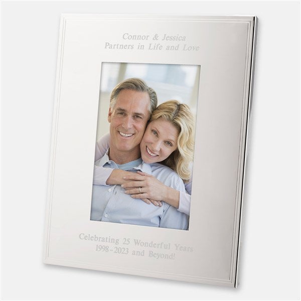 Personalized Anniversary Tremont Silver 5x7 Picture Frame - 43766
