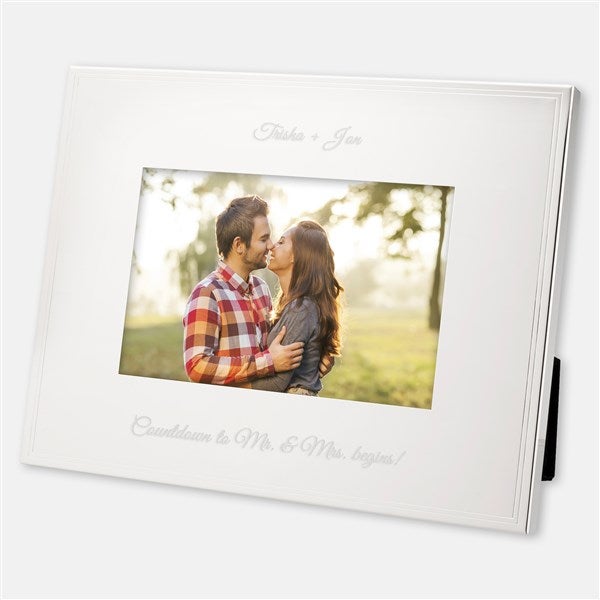 Engraved Engagement Tremont Silver 5x7 Picture Frame  - 43767