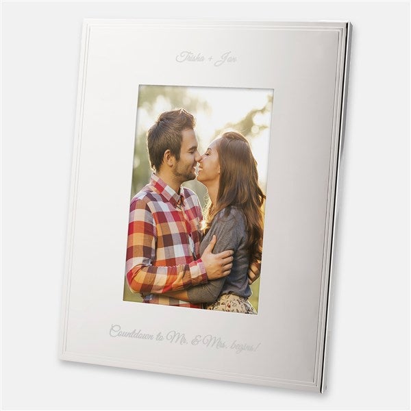 Engraved Engagement Tremont Silver 5x7 Picture Frame  - 43767