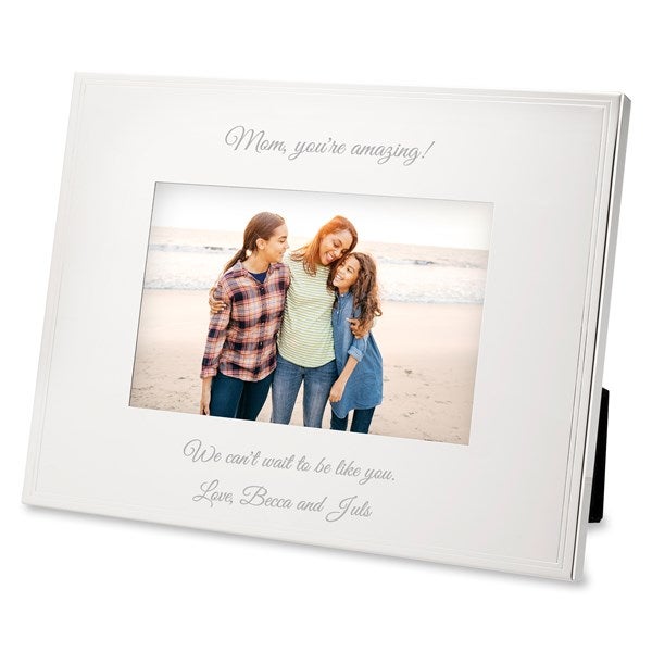 Mom Personalized Tremont Silver 4x6 Picture Frame - 43769