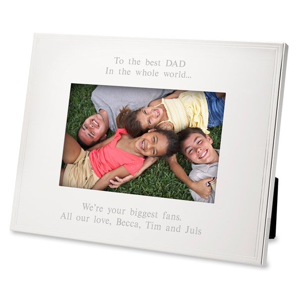 Dad Personalized Tremont Silver 4x6 Picture Frame - 43770