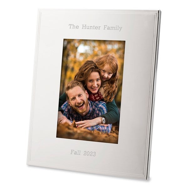 Engraved Family Tremont Silver 4x6 Picture Frame  - 43771