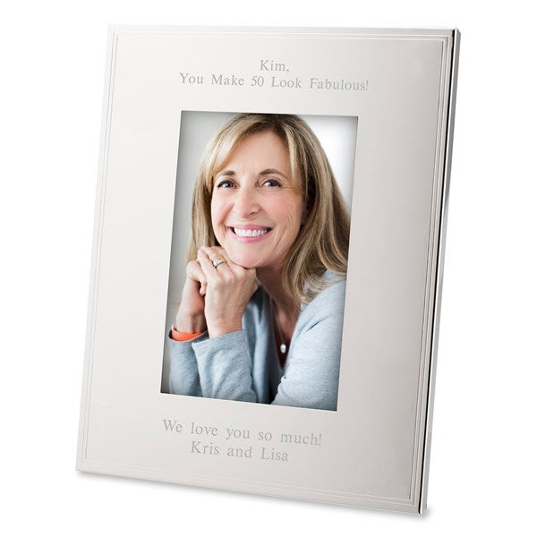 Engraved Birthday Tremont Silver 4x6 Picture Frame   - 43776