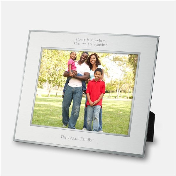 Family Personalized Flat Iron Silver Picture Frame - 43777