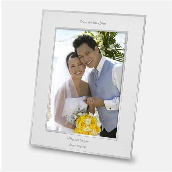 Wedding Personalized Flat Iron Silver Picture Frame - 43778