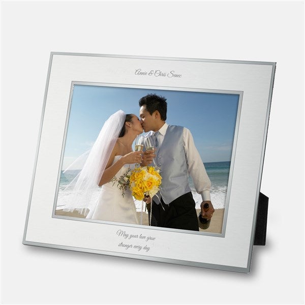 Wedding Personalized Flat Iron Silver Picture Frame - 43778