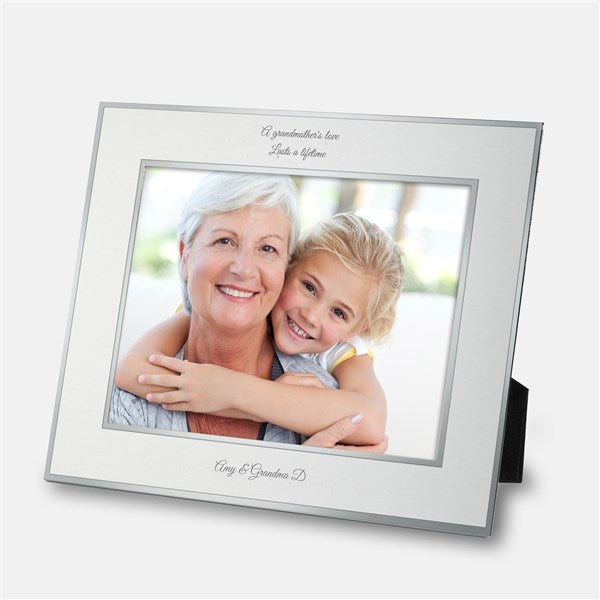 Personalized Grandparents Flat Iron Silver Picture Frame - 43780
