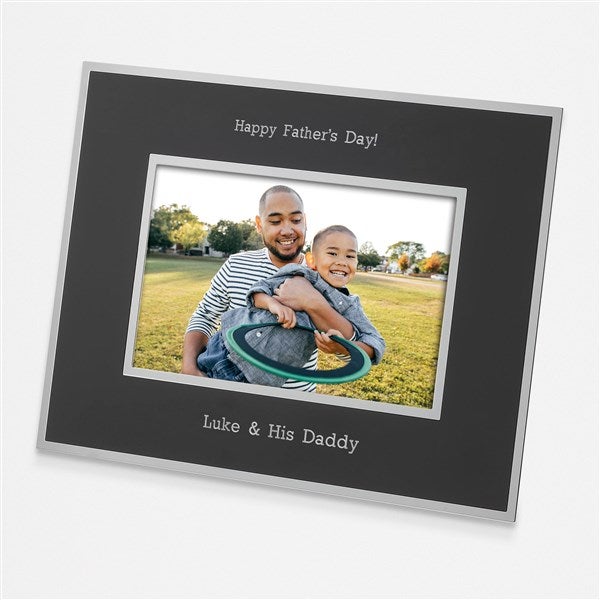 Dad Engraved Flat Iron Black 4x6 Picture Frame - 43796