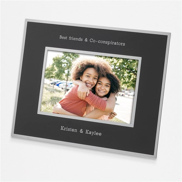 Kids Engraved Flat Iron Black 4x6 Picture Frame - 43797