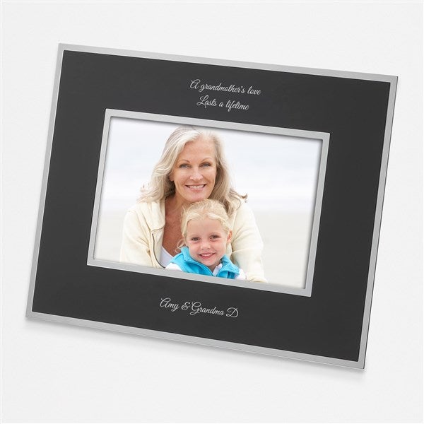 Grandparents Engraved Flat Iron Black 4x6 Picture Frame - 43800