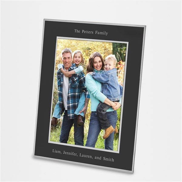 Family Engraved Flat Iron Black 8x10 Picture Frame - 43811