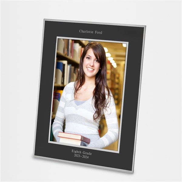 School Engraved Flat Iron Black 8x10 Picture Frame - 43816