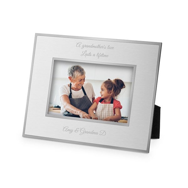 Grandparents Personalized Flat Iron Silver Picture Frame - 43824