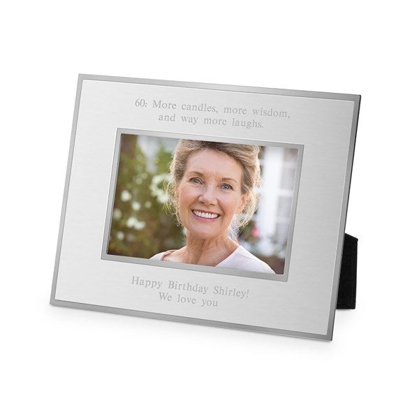 Birthday Personalized Flat Iron Silver Picture Frame - 43826