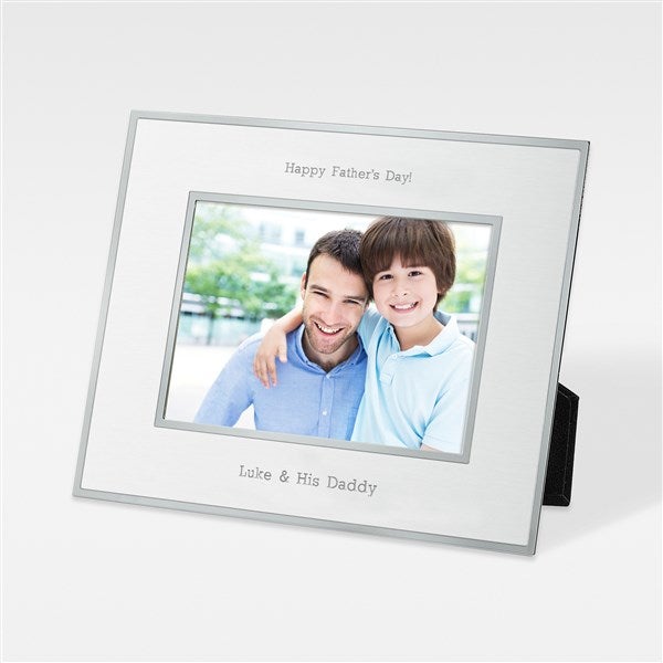 Engraved for Dad Flat Iron Silver 5x7 Picture Frame - 43828