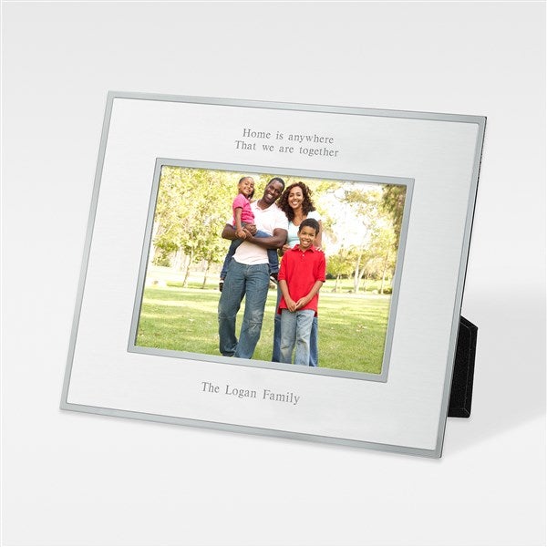 Engraved Family Flat Iron Silver 5x7 Picture Frame - 43829