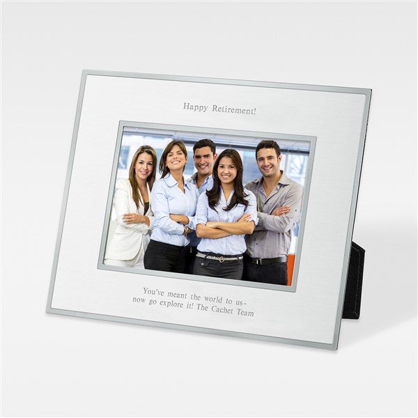 Engraved Business Flat Iron Silver 5x7 Picture Frame - 43834