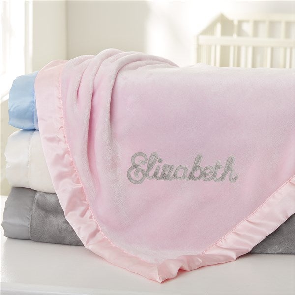 Modern Name Embroidered Baby Blanket - 43866