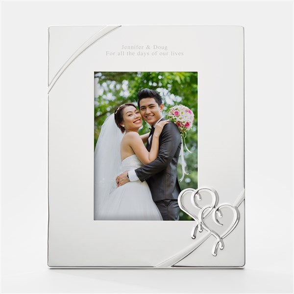 Engraved Lenox &quot;True Love&quot; Wedding 5x7 Picture Frame - 43902
