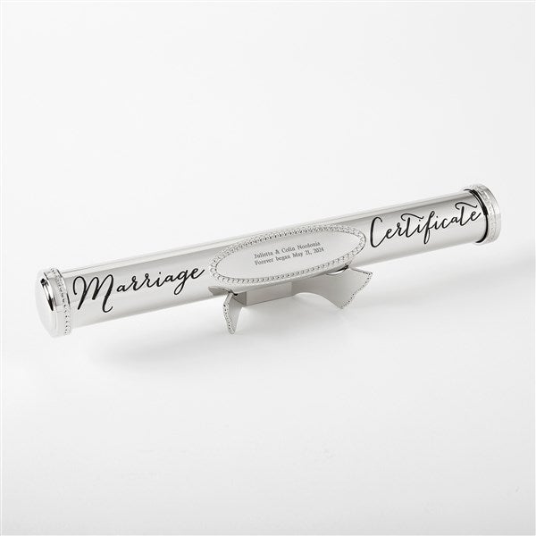 Engraved Wedding Certificate Holder  - 43996