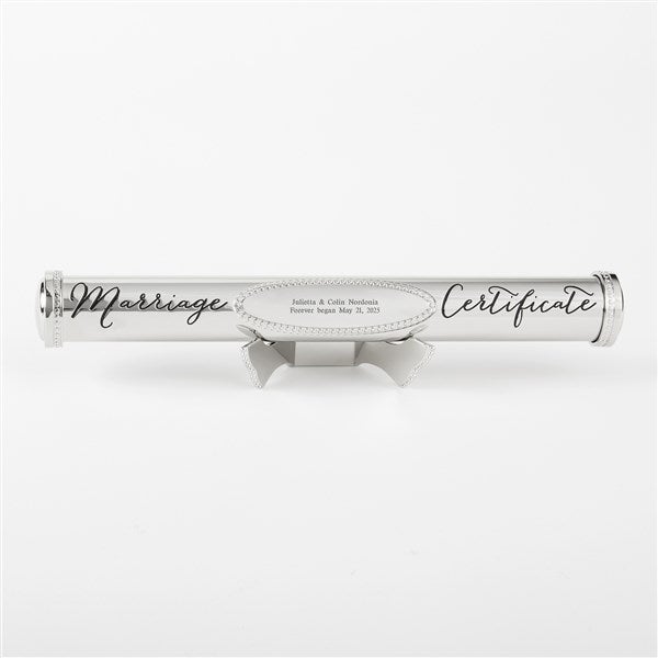 Engraved Wedding Certificate Holder Engraved Wedding Certificate Holder