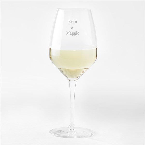 Engraved Luigi Bormioli Wedding Atelier White Wine Glass - 44257