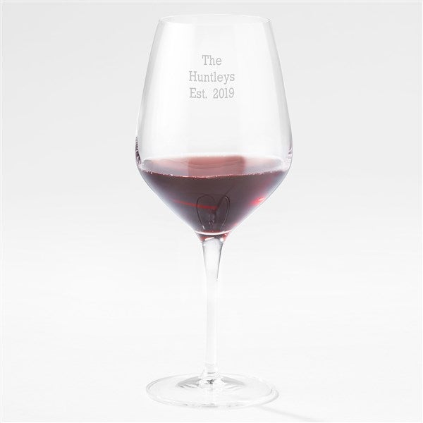 Engraved Luigi Bormioli Housewarming Atelier Red Wine Glass - 44263