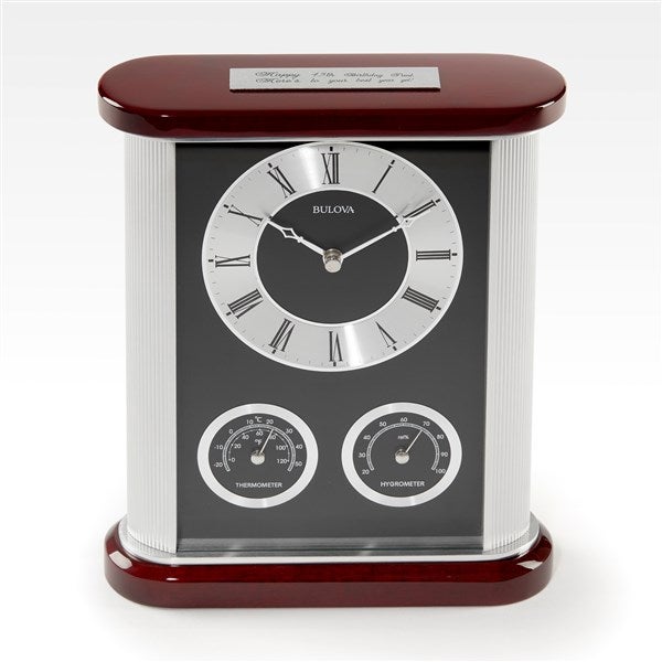 Engraved Bulova Belvedere Milestone Clock and Meter   - 44566