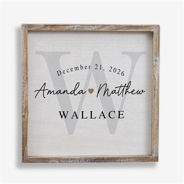Simply Us Personalized Wedding Frame Wall Art  - 44672
