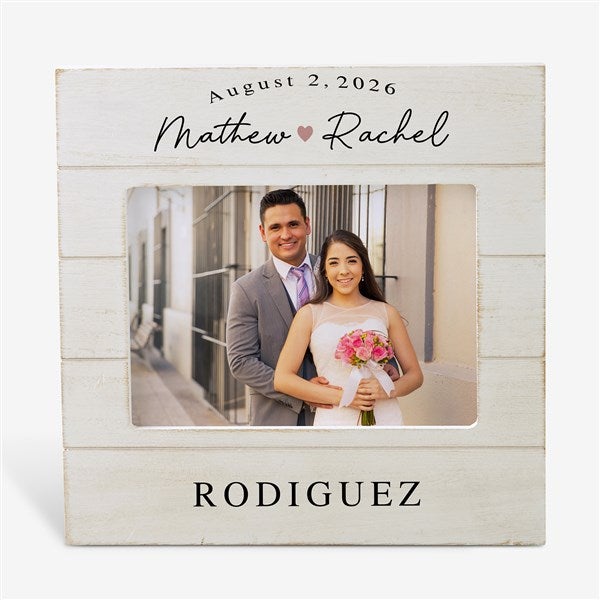 Simply Us Personalized Wedding Shiplap Picture Frame - 44681