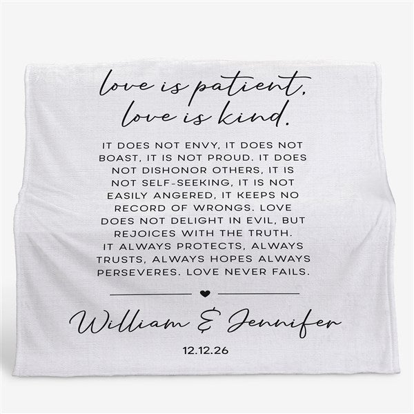 Love is Patient Personalized Blanket  - 44949
